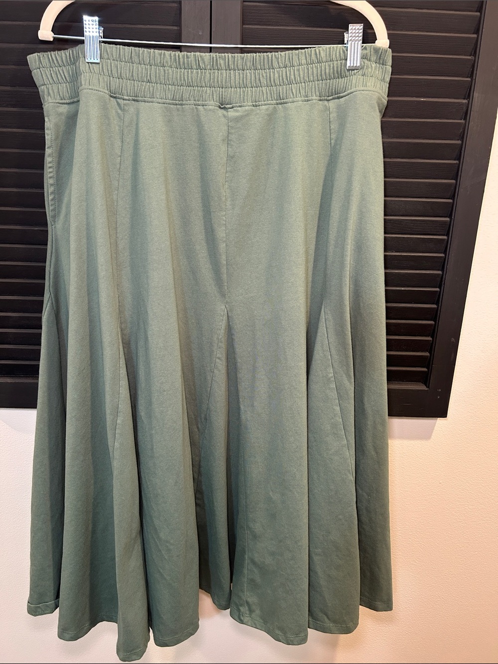 Woman Within Sage Green Full A-Line Skirt